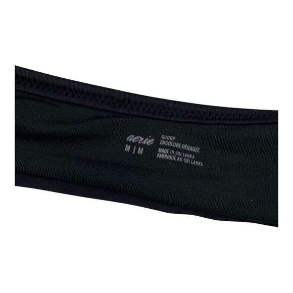 Aerie NWT Stylish Wrap Around Criss Cross Halter Bikini Top Black Size Small - Picture 9 of 15